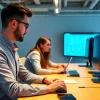 Professionele IT-technici lossen ICT problemen op in een moderne werkomgeving.